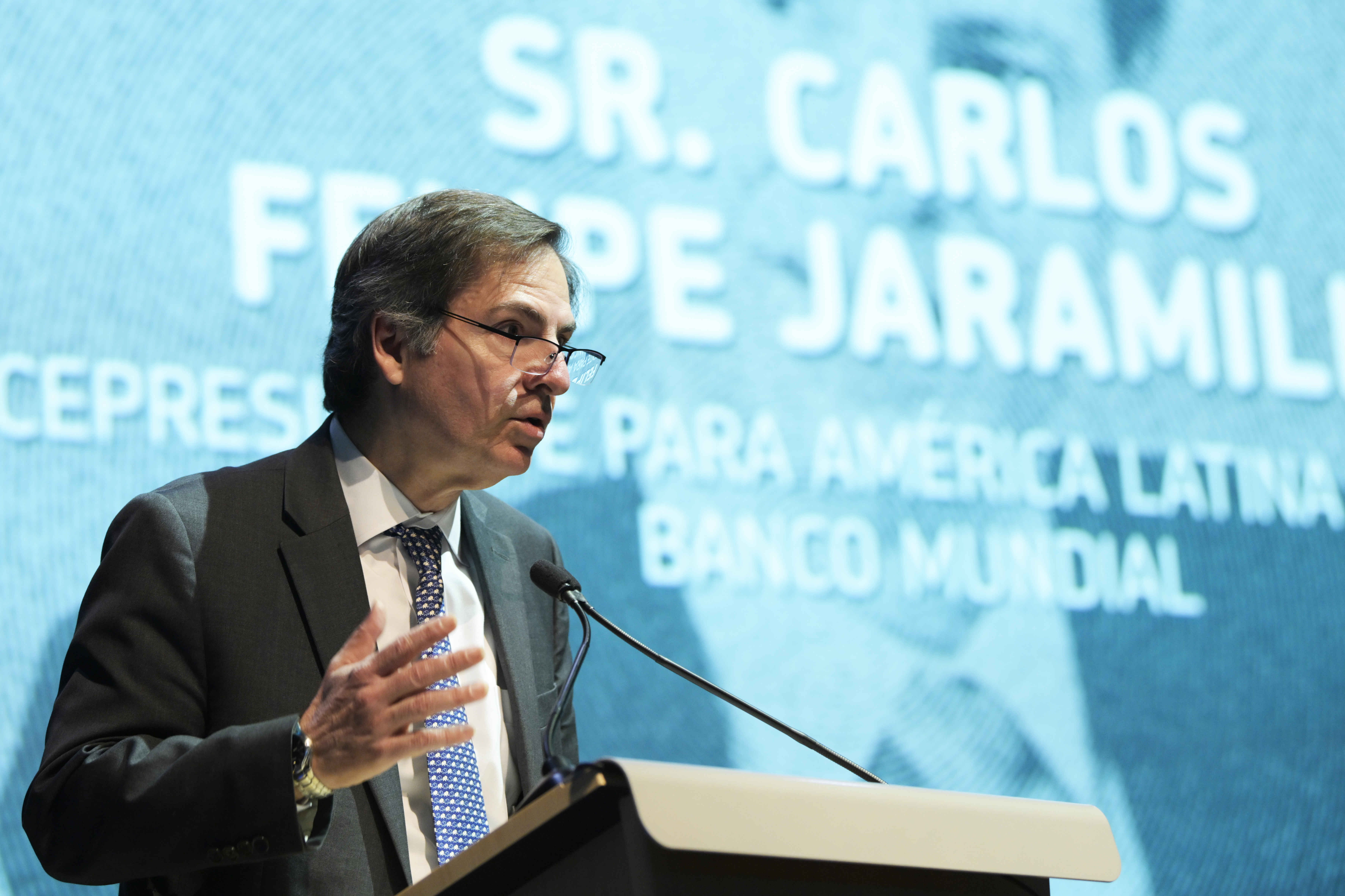 Carlos Felipe Jaramillo, World Bank, speaks at opening ceremony of Latin America and Caribbean Finance Ministers' Meeting