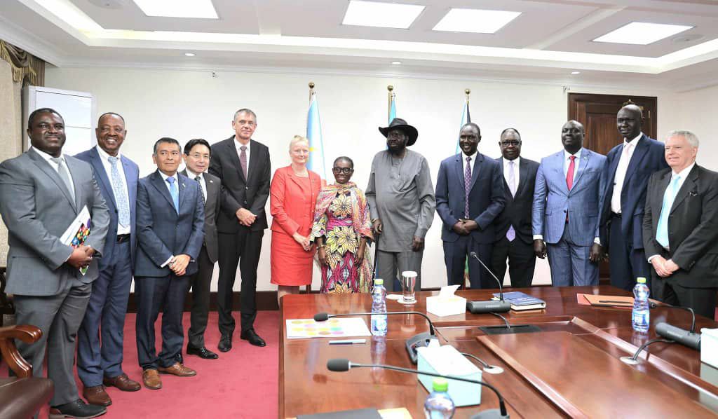 Representatives at the signing ceremony for the Compact on Water and Sanitation
