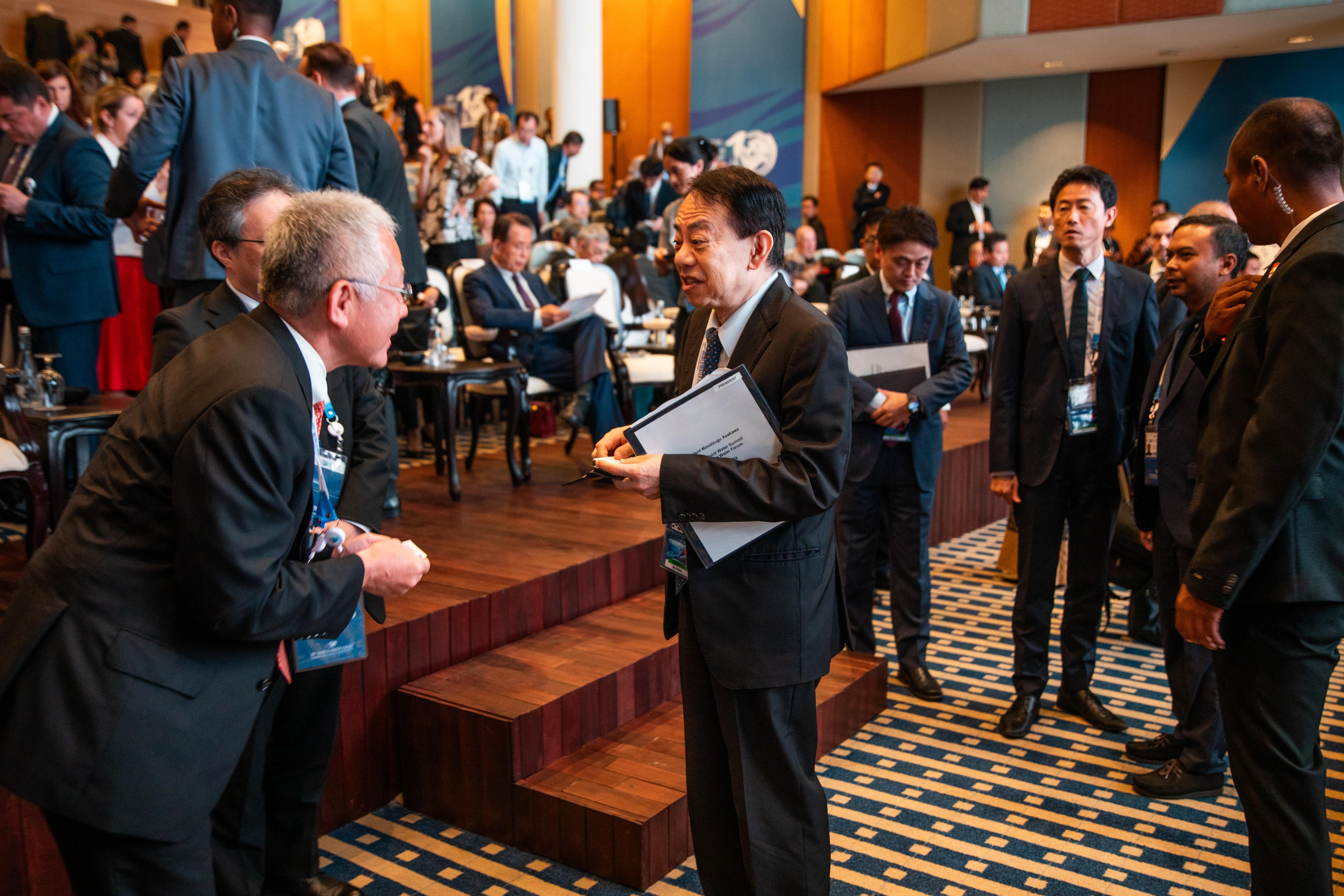 People talking at the Bandung Summit
