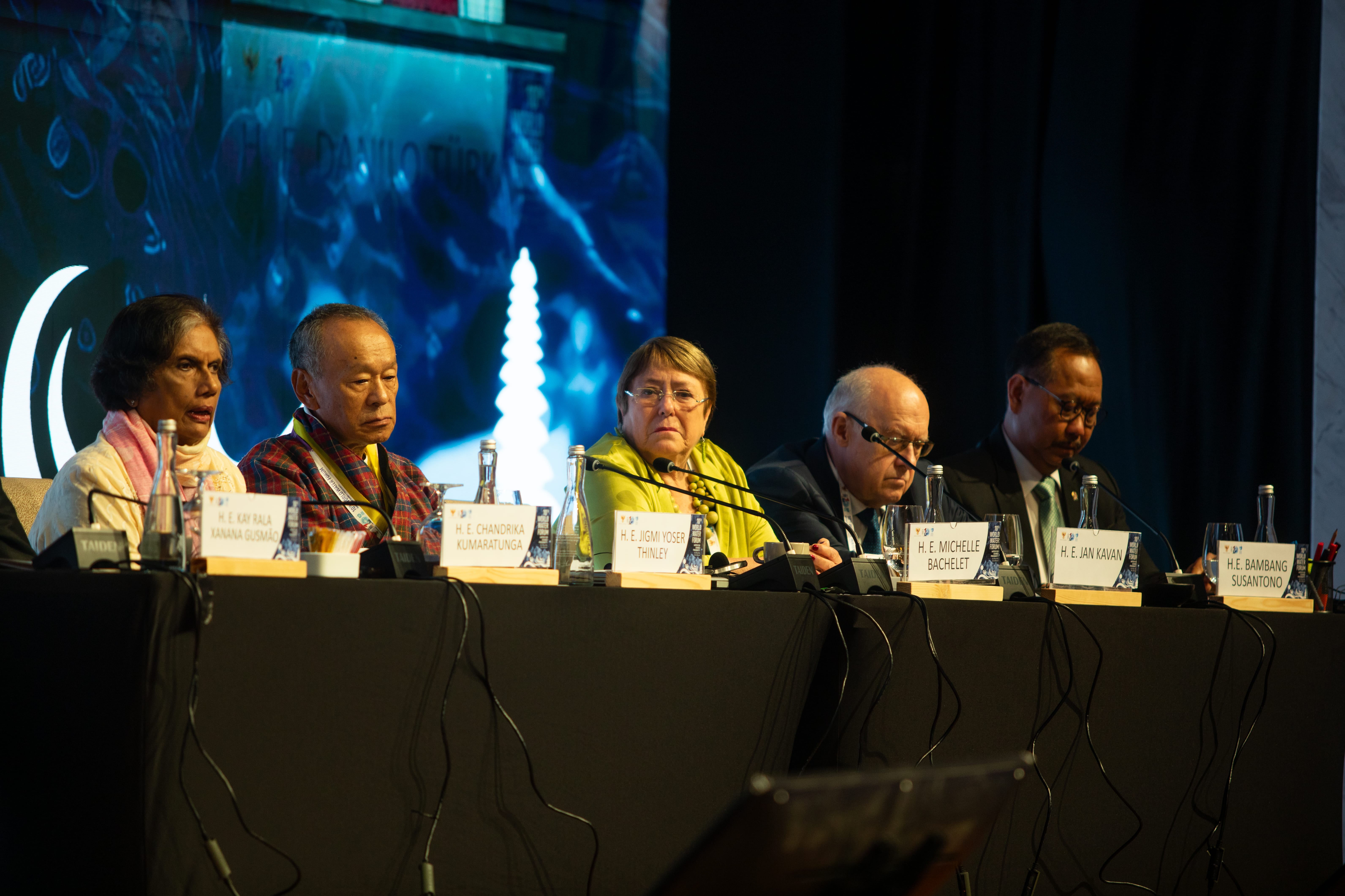 Michelle Bachelat speaks at the Bandung Summit