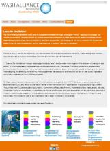 Screenshot of WASH Alliance International's Leave No One Behind website