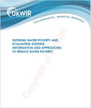 Covershot of UKWIR's PDF on alleviating water poverty.