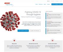 Screenshot of the COVID-19 Hygiene Hub website