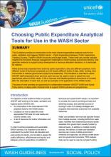 Covershot of the UNICEF Public Expenditures Tools Guidance PDF