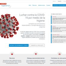 Captura de pantalla del Hub de Higiene para la COVID-19